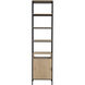 Ambrose Rustic Oak / Black Modular Bookcase, Small